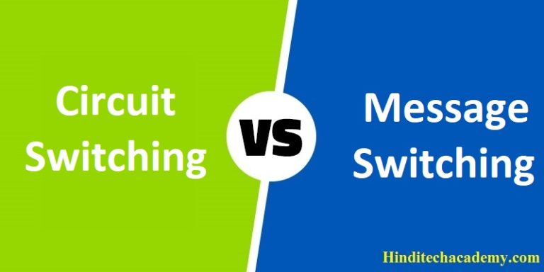 Difference Between Circuit switching and Message switching in Hindi
