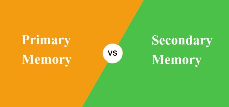 Primary और Secondary Memory में क्या अंतर है?